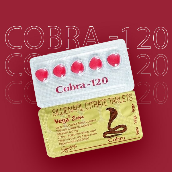 Blister mit Tabletten Cobra 120 mg